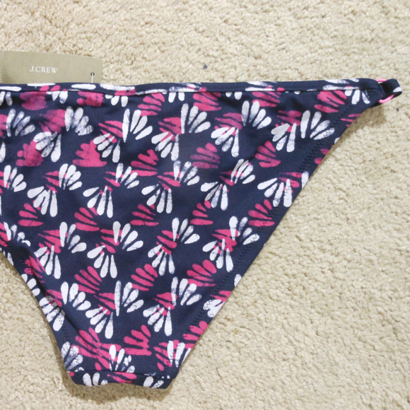 J CREW Block Print Ring Hipster Bikini Bottom M - Picture 3 of 5